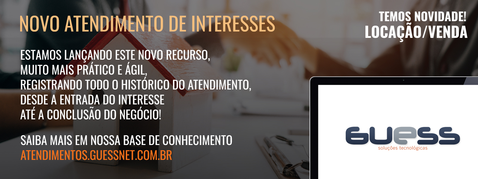 Banner NOVO SISTEMA DE ATENDIMENTO / CRM DE LOCAÇÃO E VENDAS